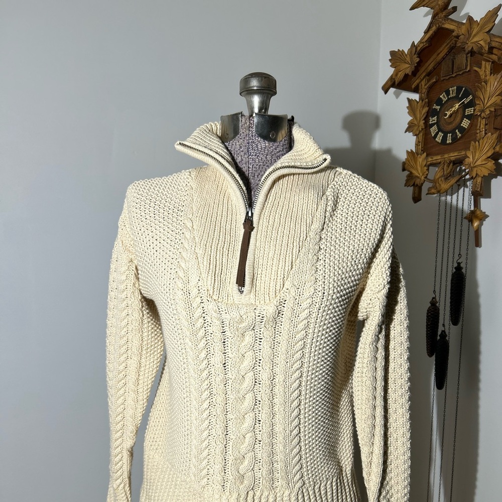 LL Bean Cream Cable Knit Women's Sweater/ XS